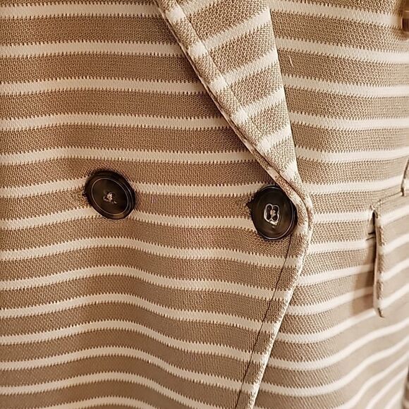 BANANA REPUBLIC Pique Striped Knit Blazer Sport Jacket Spring Summer Work Office - Picture 3 of 7